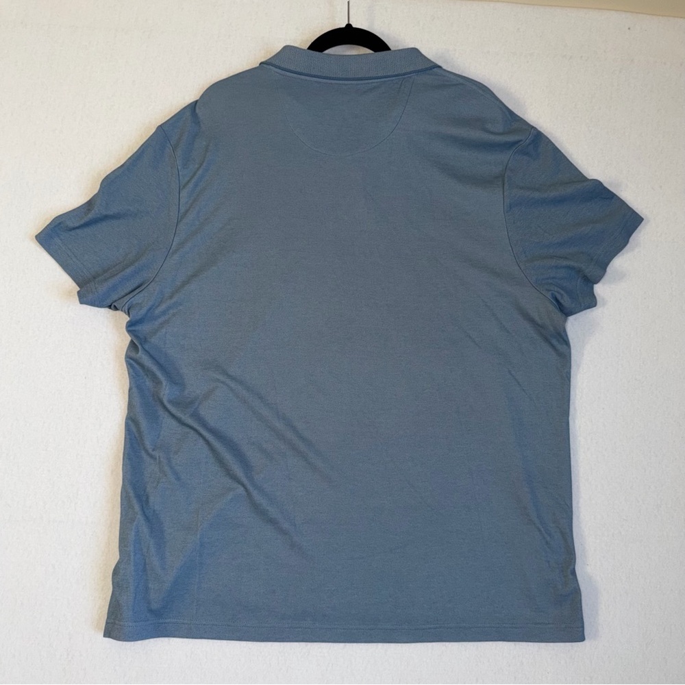 Tasso Elba Supima Blue Polo Golf Shirt - Picture 5 of 7